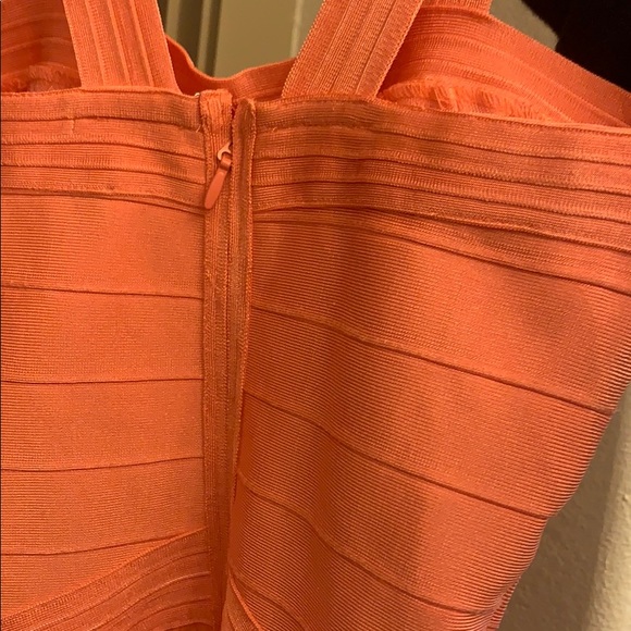 Coral Hi-Lo Cocktail Dress - Picture 3 of 4